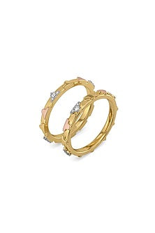 Gold Plated Lab-Grown Diamond Clover Ring