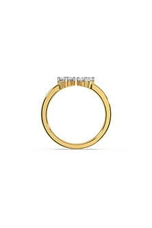 Gold Plated Lab-Grown Diamond Toi-Et-Moi Ring