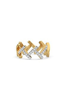 Gold Plated Lab-Grown Diamond Cocktail Ring