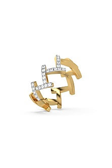 Gold Plated Lab-Grown Diamond Cocktail Ring