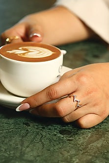 Gold Plated Lab-Grown Diamond Cocktail Ring