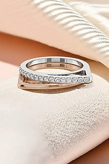 Rose Gold Plated Lab-Grown Diamond Stack Ring