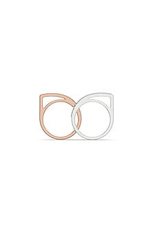 Rose Gold Plated Lab-Grown Diamond Stack Ring