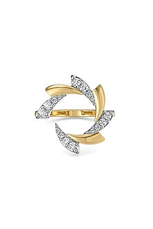 Gold Plated Lab-Grown Diamond Swirl Ring
