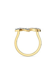 Gold Plated Lab-Grown Diamond Swirl Ring