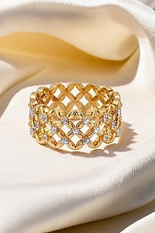 Gold Plated Lab-Grown Diamond Cocktail Ring