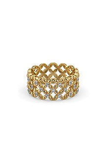 Gold Plated Lab-Grown Diamond Cocktail Ring