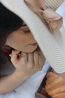 Gold Plated Lab-Grown Diamond Cocktail Ring