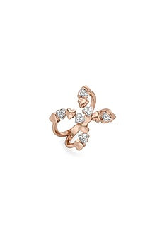 Rose Gold Plated Heart-Shaped Diamond Ring