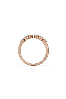 Rose Gold Plated Heart-Shaped Diamond Ring