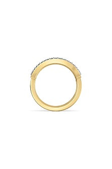 Gold Plated Lab-Grown Diamond Quatre Row Ring