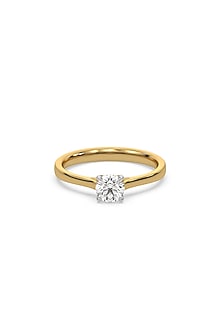 Gold Plated Lab-Grown Diamond Solitaire Ring