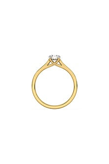 Gold Plated Lab-Grown Diamond Solitaire Ring