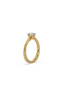 Gold Plated Lab-Grown Diamond Solitaire Ring
