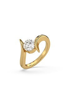 Gold Plated Lab-Grown Diamond Ring