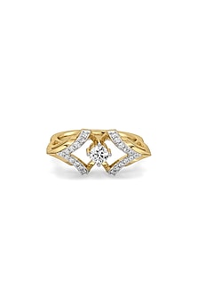 Gold Plated Lab-Grown Diamond Ring