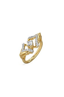 Gold Plated Lab-Grown Diamond Ring