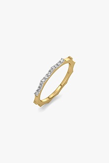 Gold Plated Lab-Grown Diamond Ring