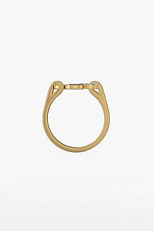 Gold Plated Lab-Grown Diamond Clover Leaf Ring