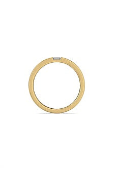 Gold Plated Lab-Grown Baguette Diamond Ring