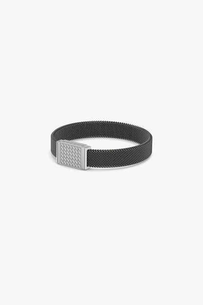 Silver Finish Lab-Grown Diamond Bracelet In Silver