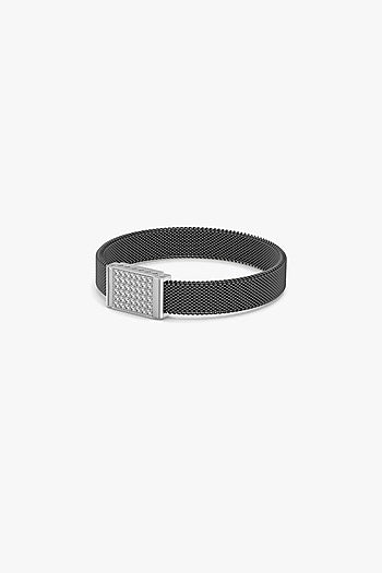 Silver Finish Lab-Grown Diamond Bracelet In Silver