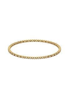 Gold Plated Lab-Grown Diamond Bangle In Silver