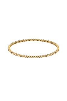 Gold Plated Lab-Grown Diamond Bangle In Silver