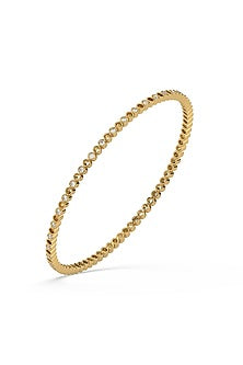 Gold Plated Lab-Grown Diamond Bangle In Silver