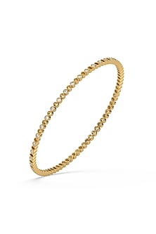 Gold Plated Lab-Grown Diamond Bangle In Silver
