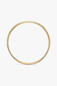 Gold Plated Lab-Grown Diamond Bangle In Silver