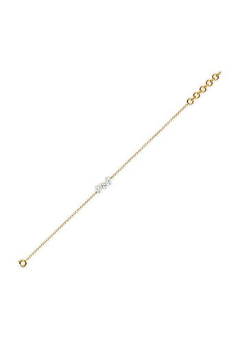 Gold Plated Lab-Grown Diamond Bracelet In Silver