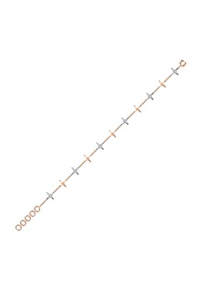 Gold Plated Lab-Grown Diamond Bracelet In Silver