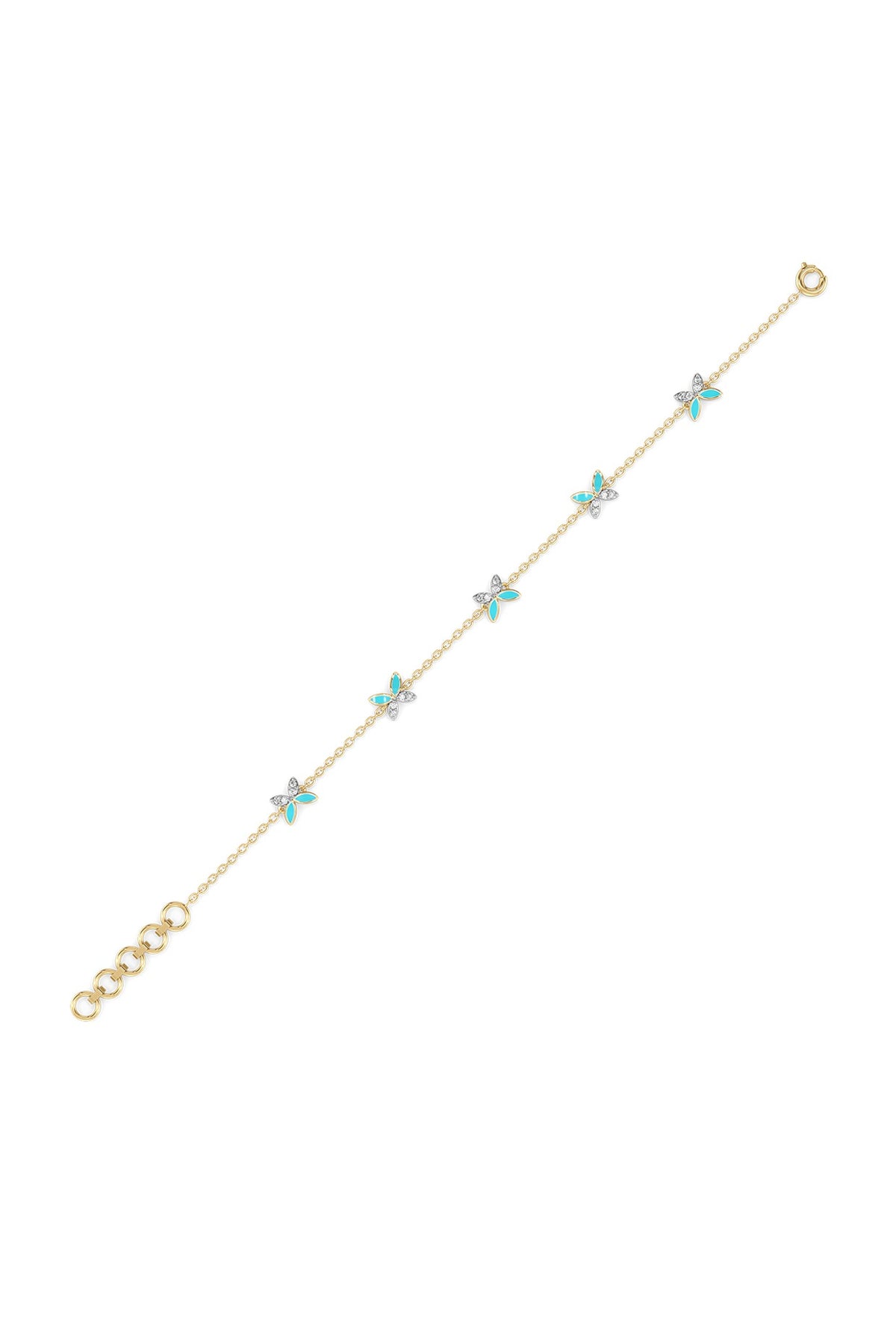 Gold Plated Lab-Grown Diamond Bracelet In Silver