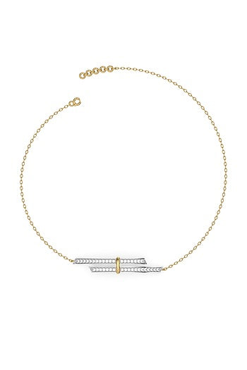 Gold Plated Lab-Grown Diamond Bracelet In Silver