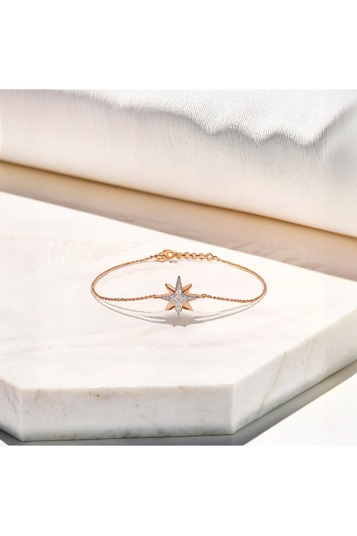 Gold Plated Lab-Grown Diamond Bracelet In Silver