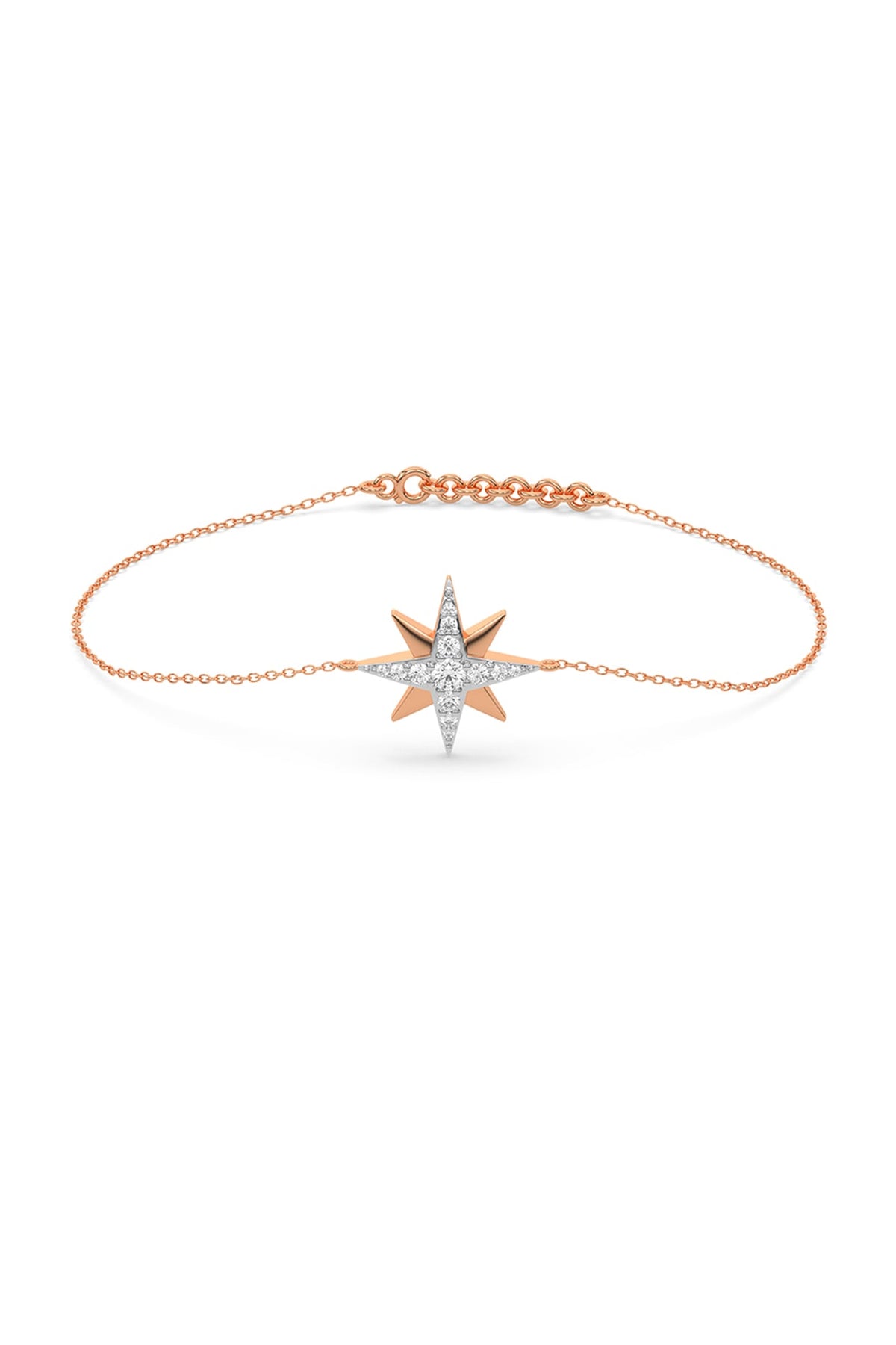 Gold Plated Lab-Grown Diamond Bracelet In Silver