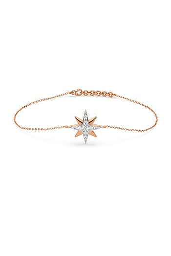 Gold Plated Lab-Grown Diamond Bracelet In Silver