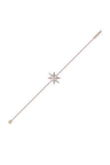 Gold Plated Lab-Grown Diamond Bracelet In Silver