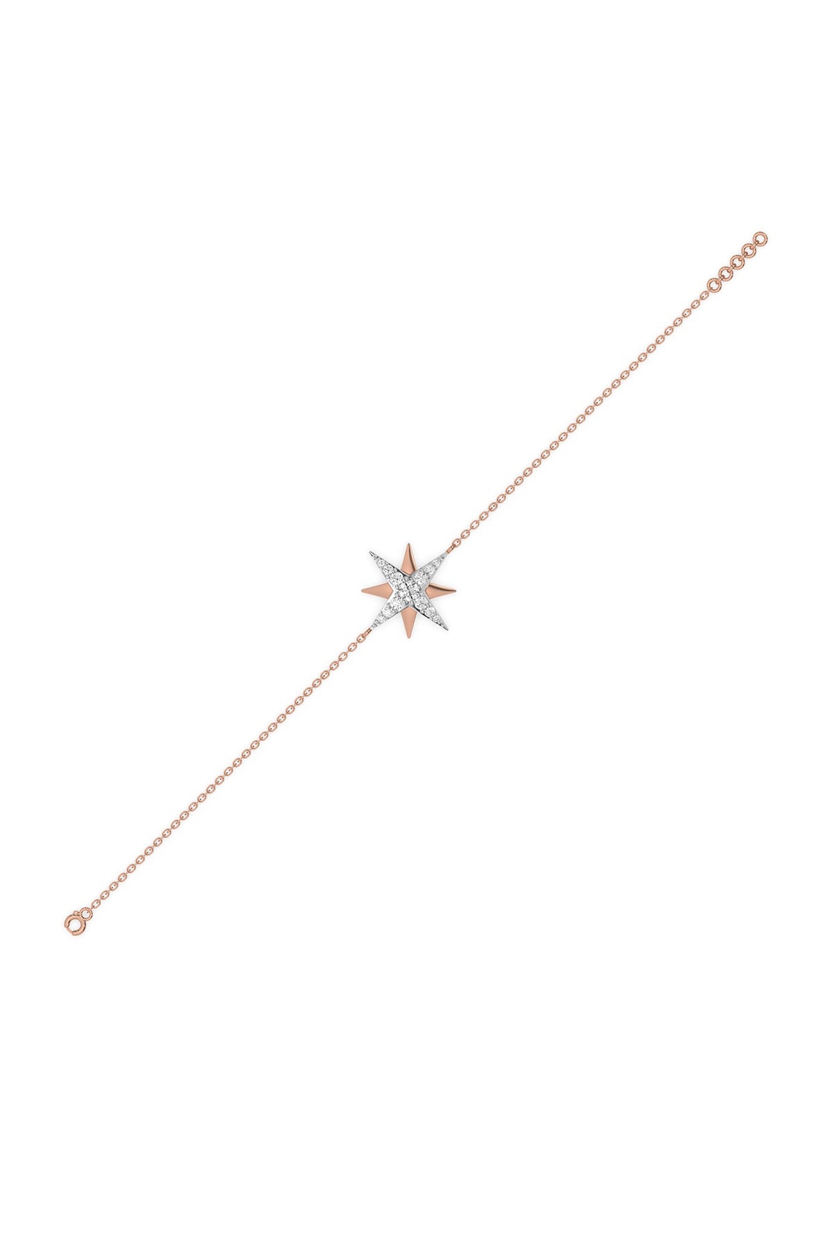 Gold Plated Lab-Grown Diamond Bracelet In Silver