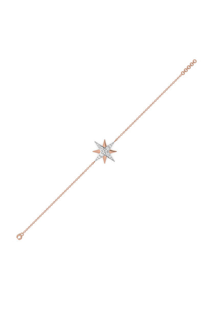 Gold Plated Lab-Grown Diamond Bracelet In Silver