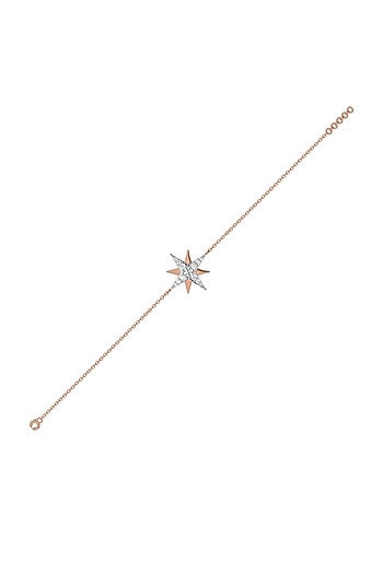 Gold Plated Lab-Grown Diamond Bracelet In Silver