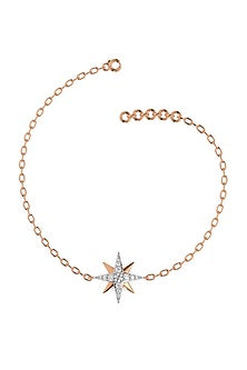 Gold Plated Lab-Grown Diamond Bracelet In Silver