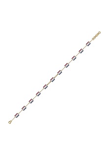 Gold Plated Lab-Grown Diamond Bracelet In Silver