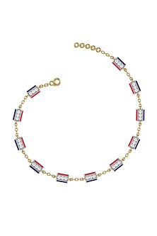 Gold Plated Lab-Grown Diamond Bracelet In Silver