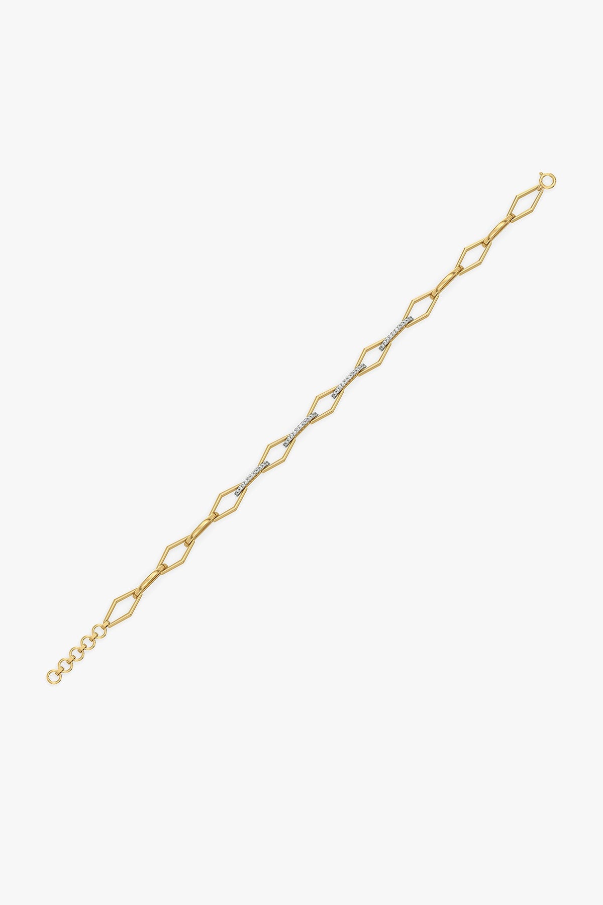 Gold Plated Diamond Eternal Link Tennis Bracelet