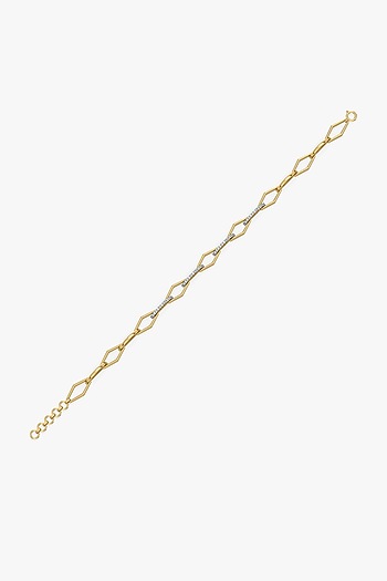 Gold Plated Diamond Eternal Link Tennis Bracelet