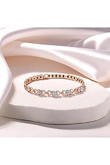 Rose Gold Plated Diamond Heartstring Tennis Bracelet