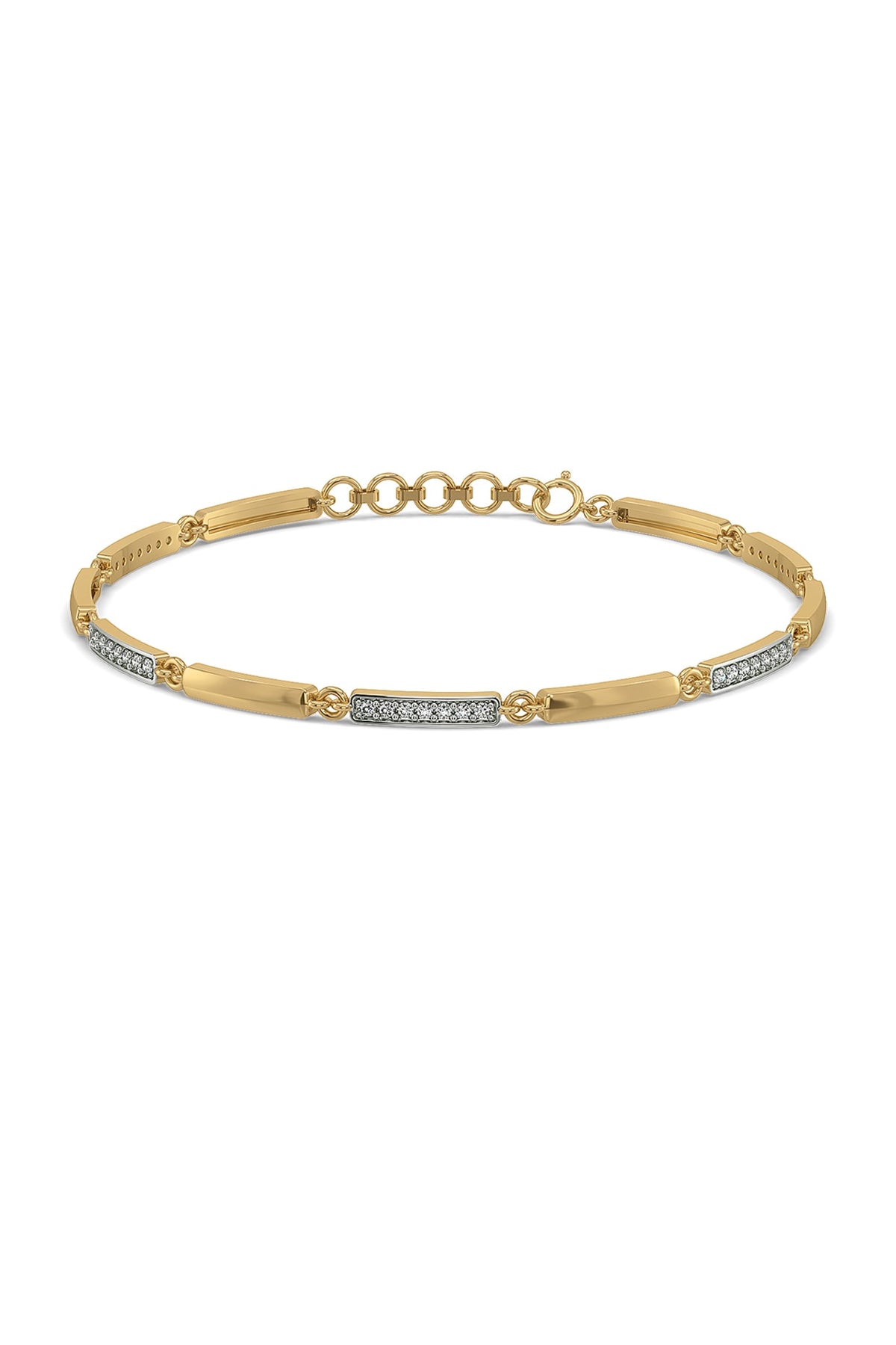 Rose Gold Plated Diamond Simplicity Spark Tennis Bracelet