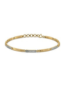 Rose Gold Plated Diamond Simplicity Spark Tennis Bracelet
